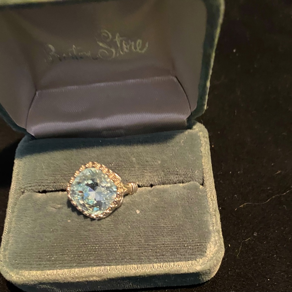 COPY - Beautifully set blue sapphire CZ set in silver